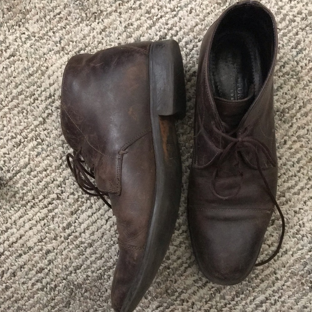 Dark brown Stafford boots for men